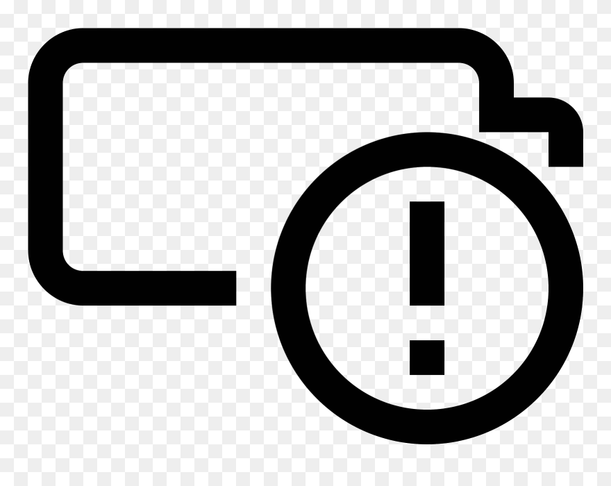 Battery Alert Icon Clipart