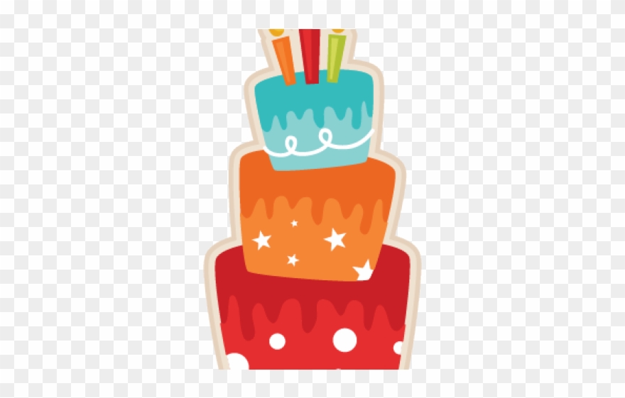 Birthday Cake Clipart Silhouette - Cute Birthday Cake Clip Art - Png Download