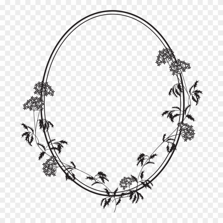 Flower Background Png - Çerçeve Slayt Clipart