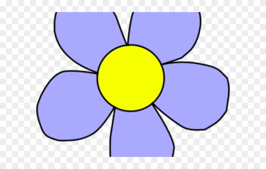 Petal Clipart Cute Blue Flower - Clipart 5 Petal Flower - Png Download