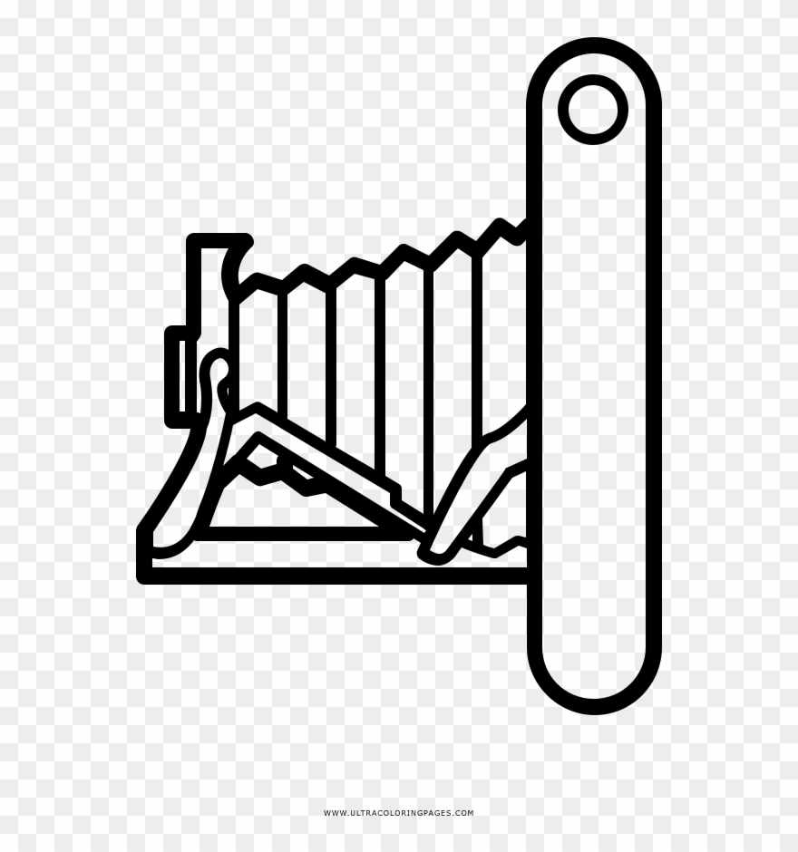 Vintage Folding Camera Coloring Page - Line Art Clipart