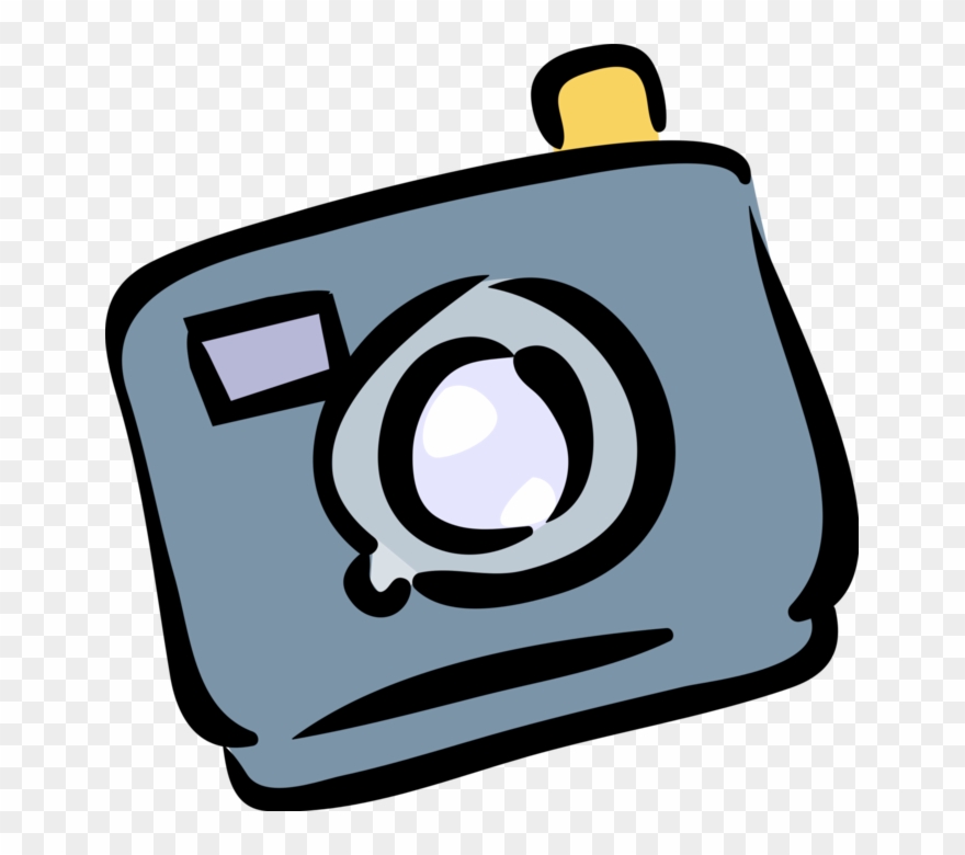 Vector Illustration Of Photography Digital Slr 35mm Clipart