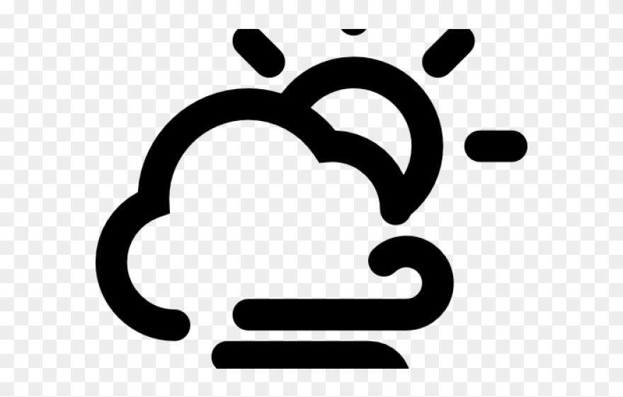 Sunny Clipart Windy Day - Weather Icon Svg - Png Download