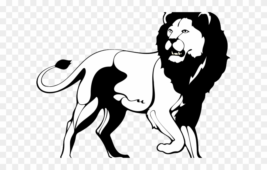 White Lion Clipart Liom - Clipart Of Wild Animals - Png Download