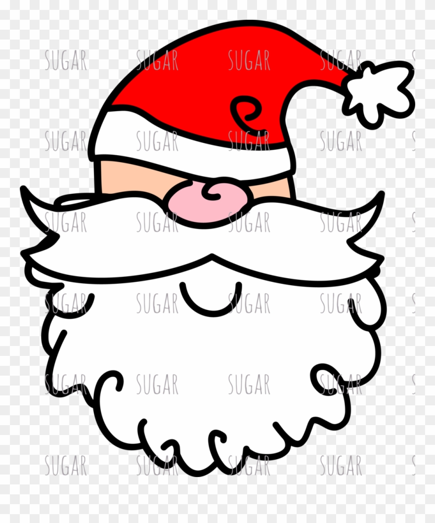 Santa Face - Sublimation Transfer Clipart