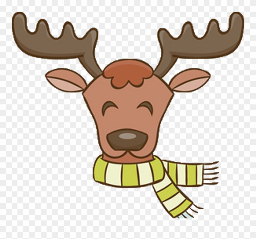 Santa Claus Christmas Illustration Deer Transprent - Cartoon Clipart