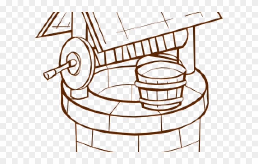 Original - Water Well Clipart Black And White - Png Download