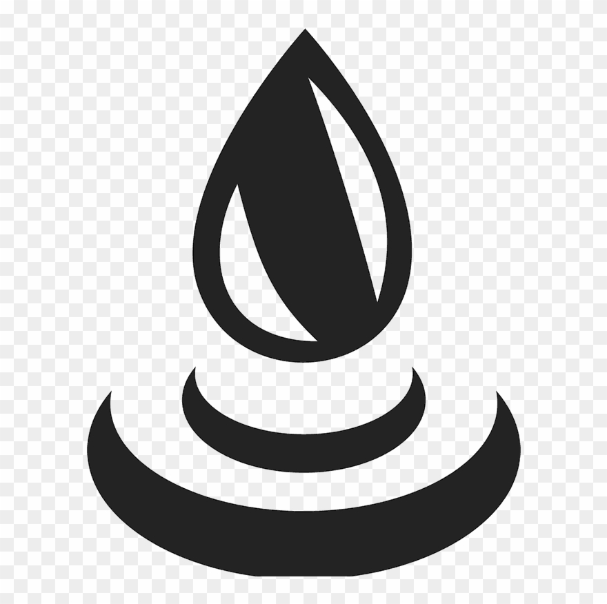 Water Drop Rubber Stamp - Crescent Clipart