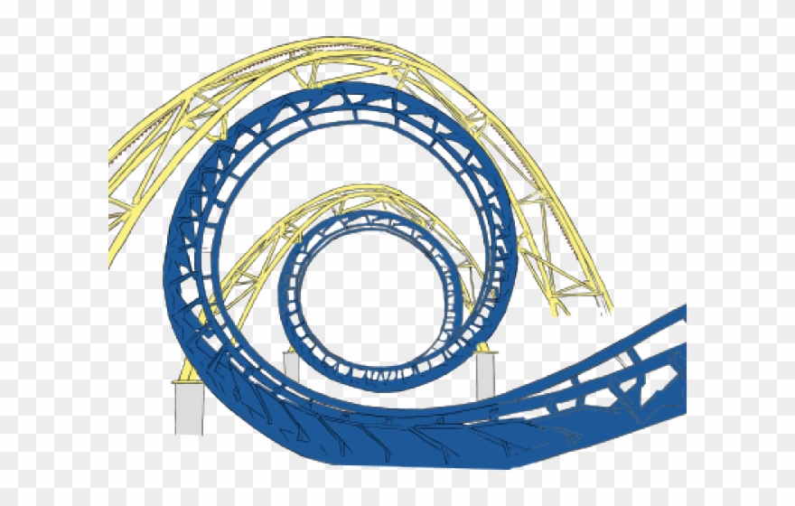 Rails Clipart Roller Coaster Track - Roller Coaster Clipart - Png Download