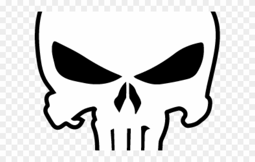 Skull Clipart Police - White Punisher Skull Transparent - Png Download