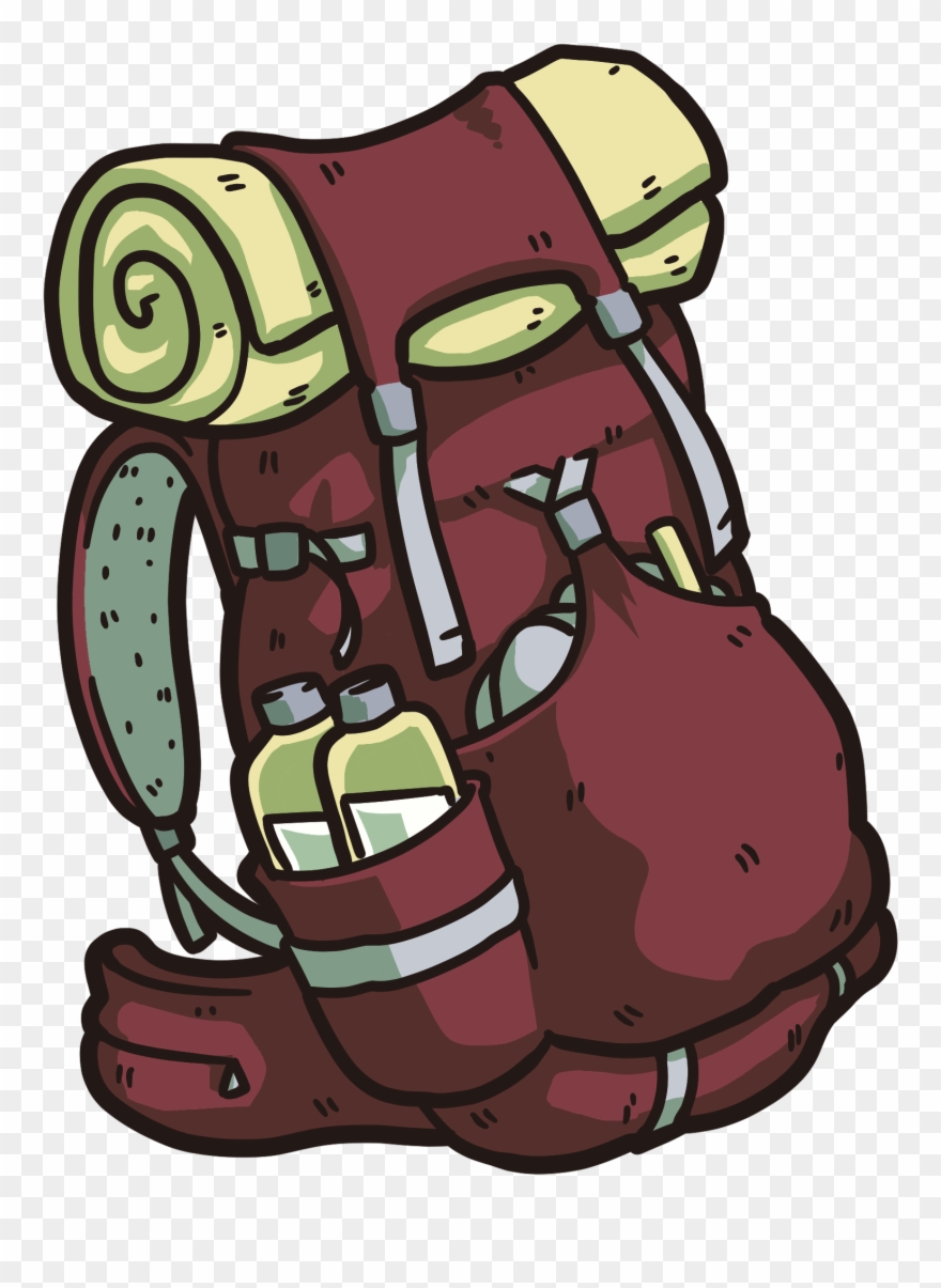 Red Backpack - Illustration Clipart