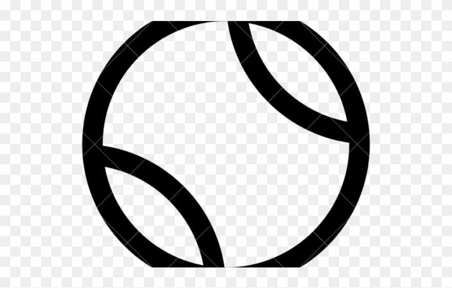 Tennis Ball Outline - Circle Clipart