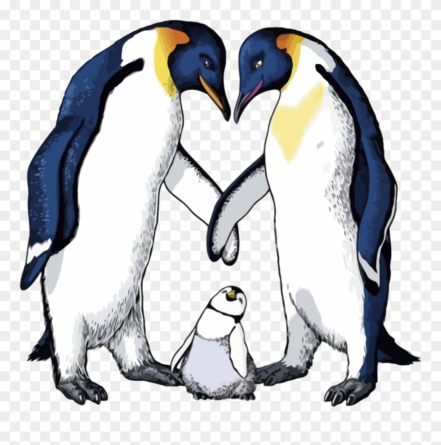 Happy Feet Family Clipart Png - Penguin Family Coloring Page Transparent Png