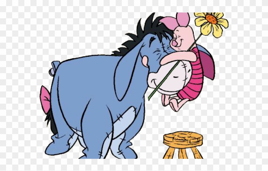 Hug Clipart Pooh - Piglet And Eeyore Png Transparent Png