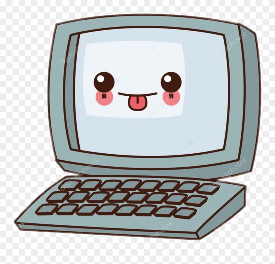 #nalepki #kawaii #komputer - Kawaii Computer Icon Clipart