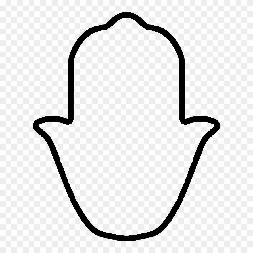 Hamsa Meaning And Pronunciation - Line Art Clipart