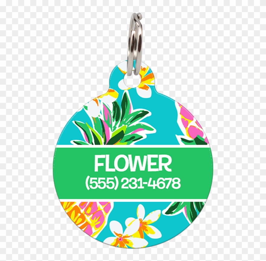 Green Hawaii Personalized Dog Id Tag For Pets - Locket Clipart