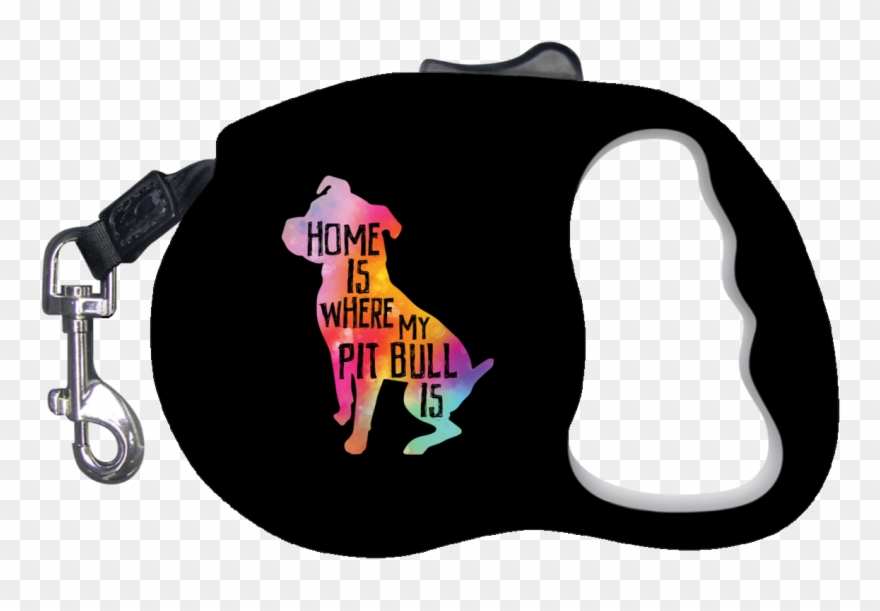 Home Is Where My Pit Is Retractable Dog Leash - Leash Clipart