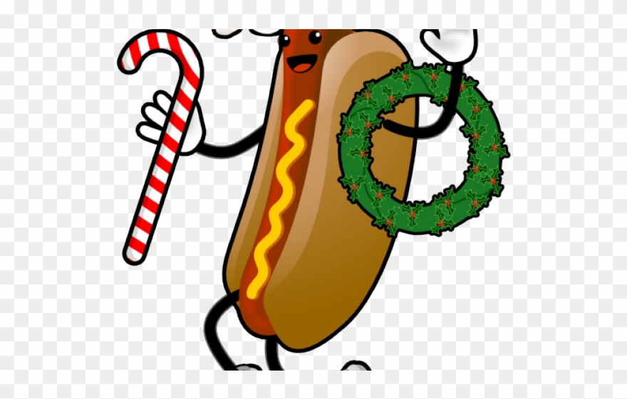 Hot Dogs Clipart Christmas - Hot Dog Png Gif Transparent Png