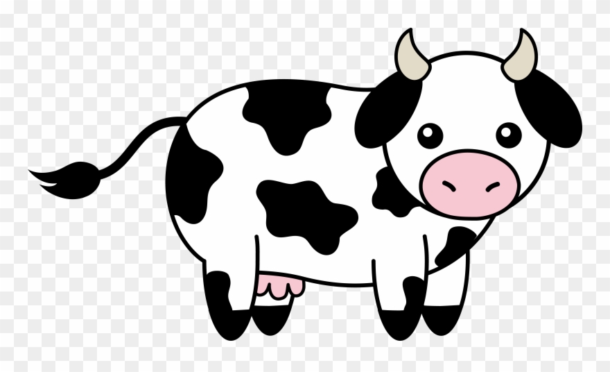 Clipart Of Ever, Spots And Says - Easy Cow Coloring Pages - Png Download