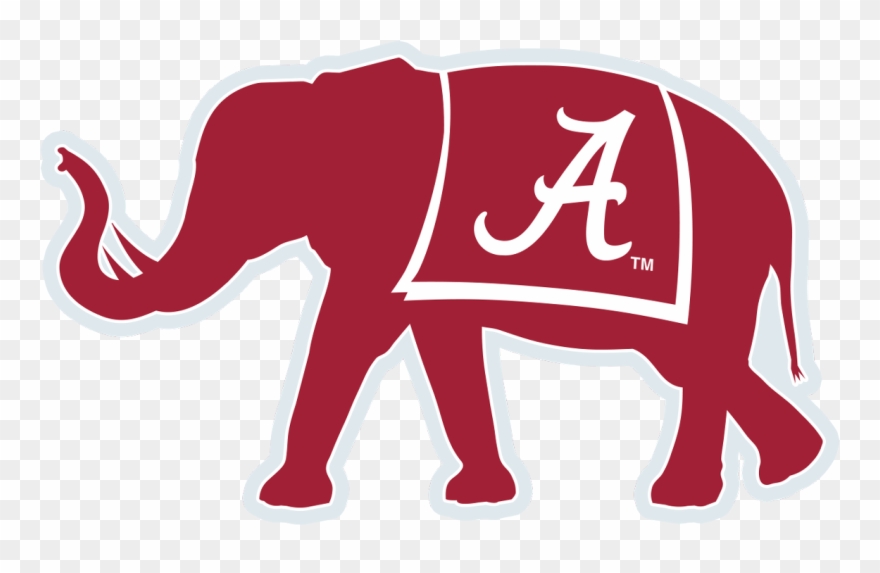 Alabama Elephant Decal The Crimson Locker - Alabama Crimson Tide Clipart