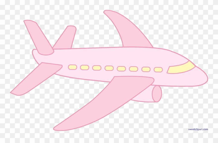 Pink Art Sweet - Cute Airplane Cartoon Clipart