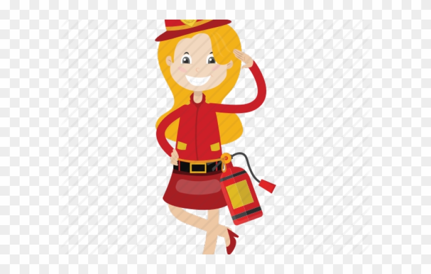 Firefighter Clipart Rescuer - Cartoon Firefighter - Png Download