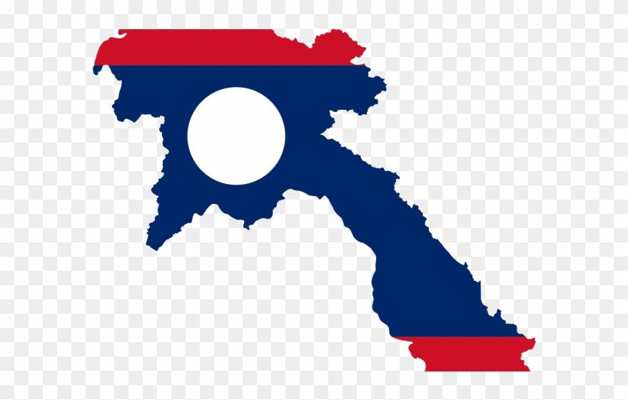 Map Flag Clipart Love - Laos Map Vector - Png Download