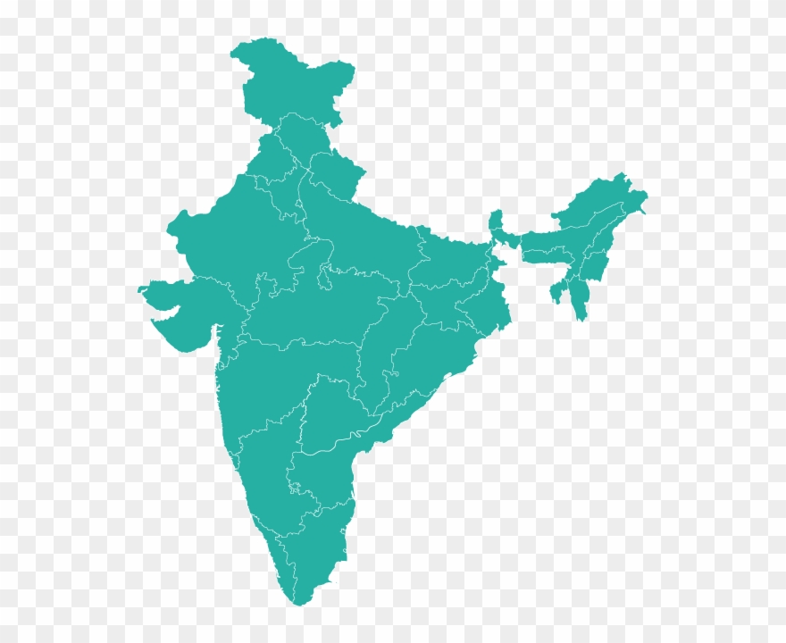 India Political Map - West Bengal In India Map Clipart