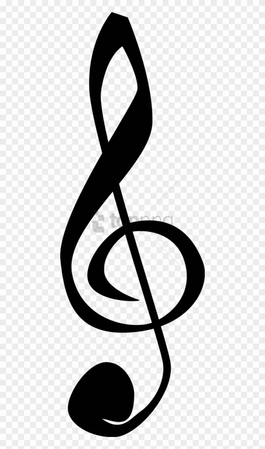 Free Png Music Notes Png Clipart Png Image With Transparent - Treble Clef Clear Background
