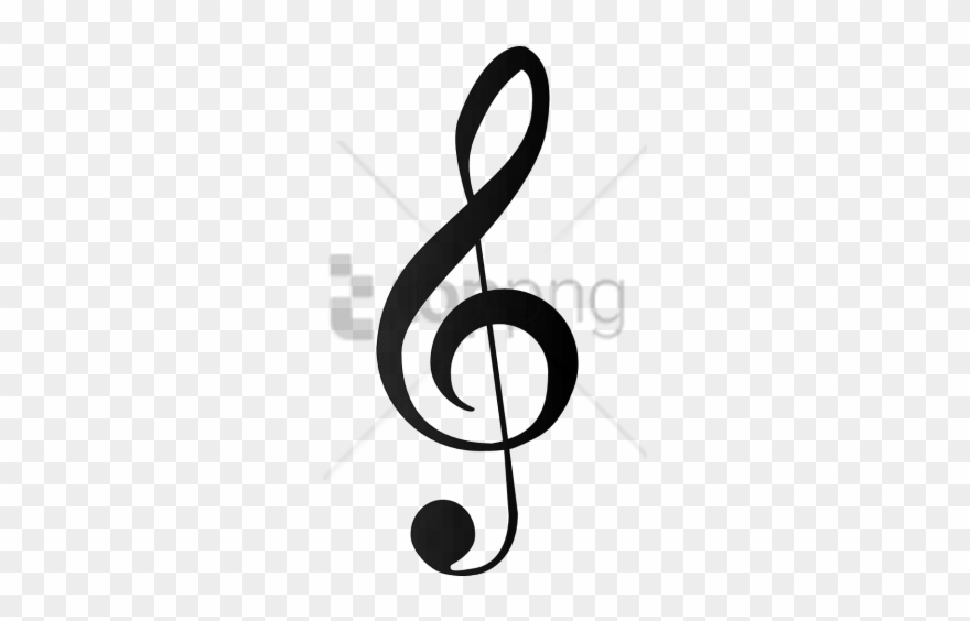 Free Png Music Note Silhouette Png Png Image With Transparent - Treble Clef Notes Vector Clipart