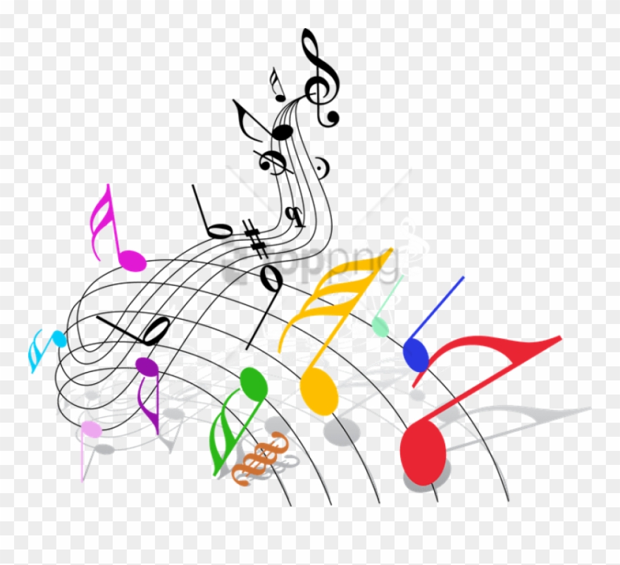 Free Png Download Music Notes Border Png Png Images - Colorful Music Notes Png Clipart