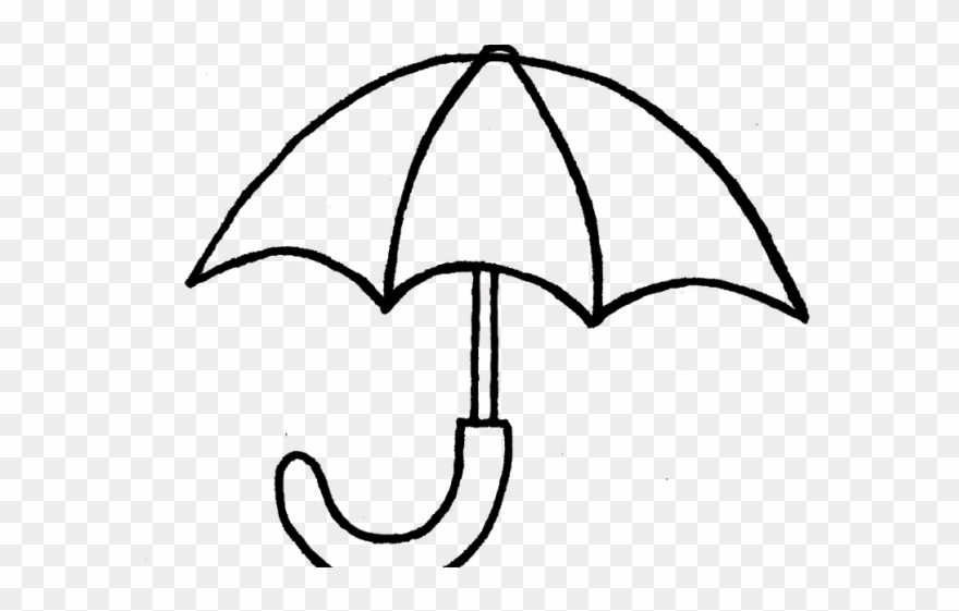Drawn Umbrella Cliparts - Umbrella Drawing Png Transparent Png