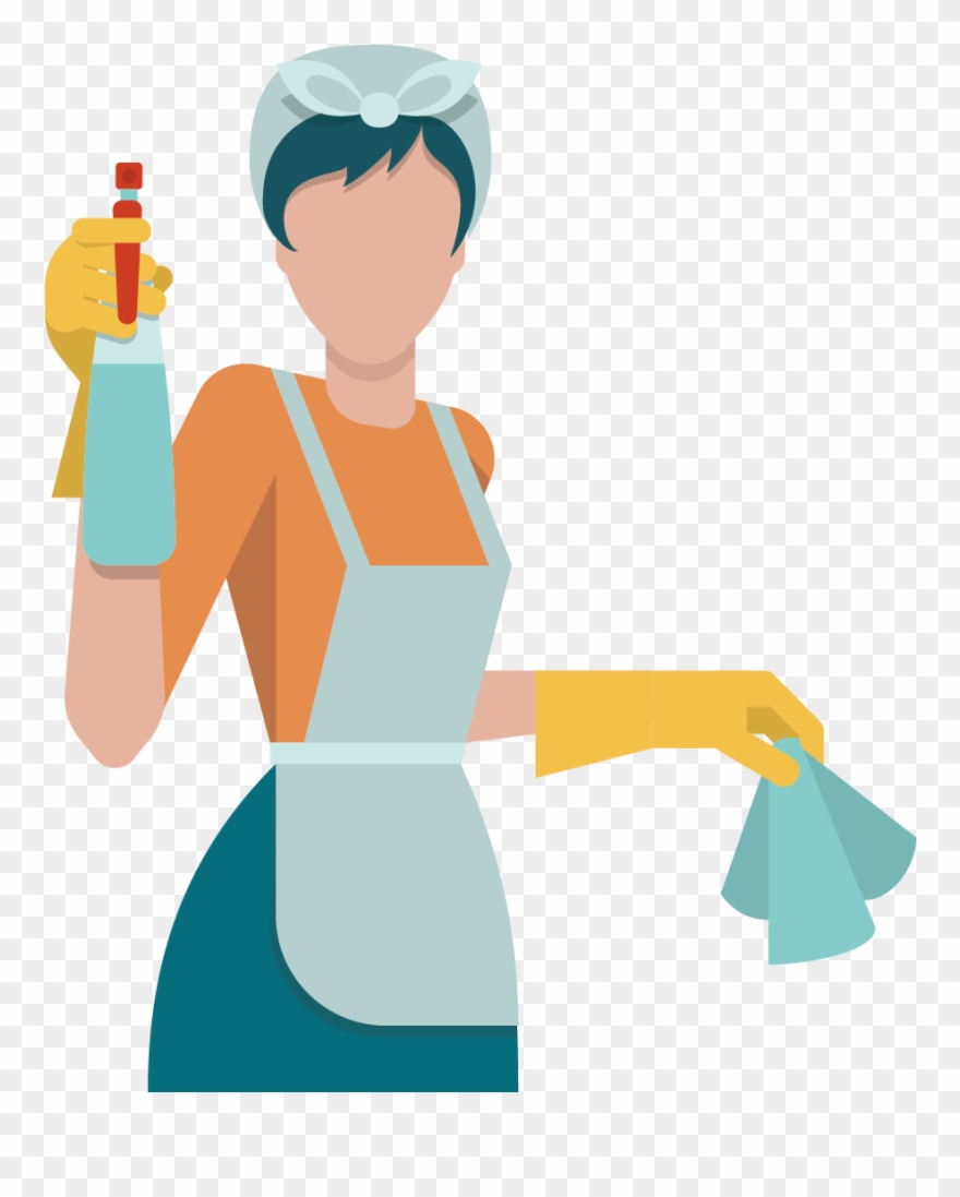 Cleaning Icon - Woman Cleaning Icon Clipart