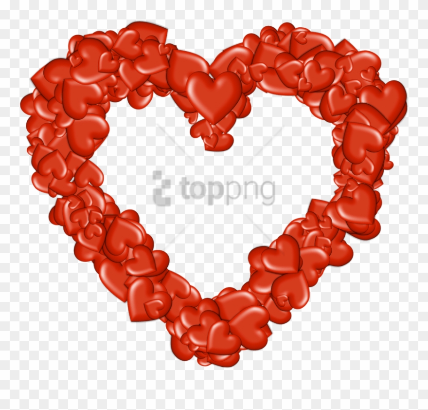 Free Png Download Heart Made Of Hearts Png Images Background - Heart Png Clipart