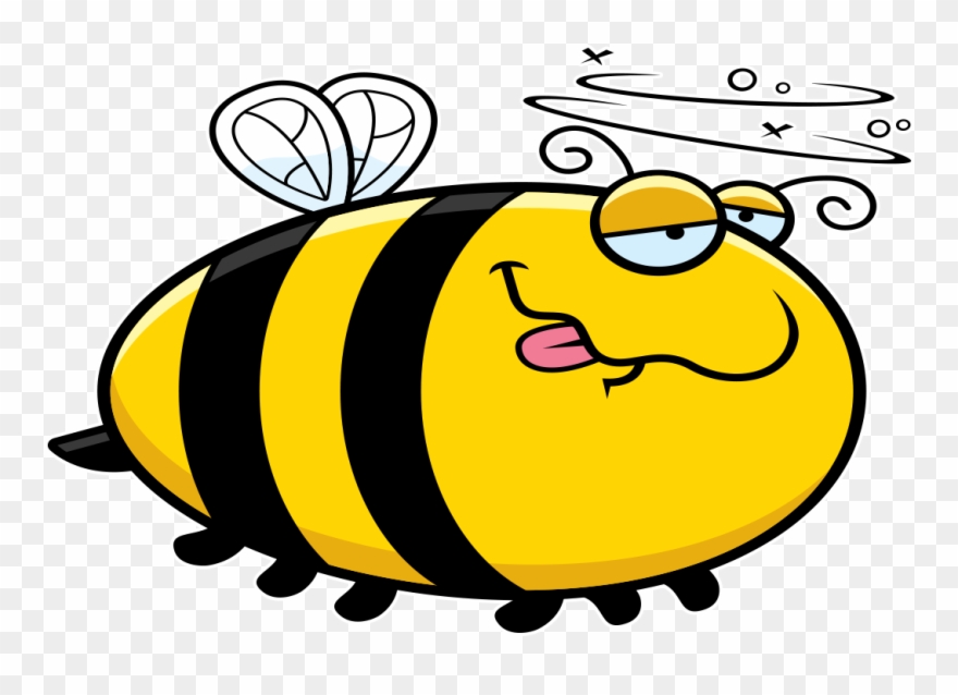 D R N U K Spelling Bee - Drunk Bee Cartoon Clipart