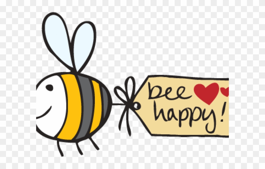 Happy Clipart Bee - Bee Happy Clip Art - Png Download
