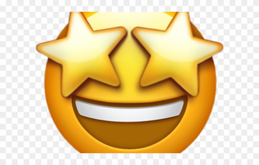 Star Clipart Emoji - Emoji Stars In Eyes - Png Download