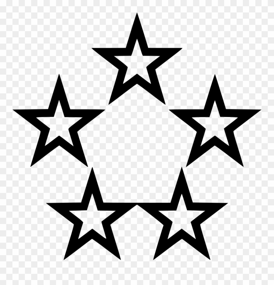 Five Stars Video Gaming Comments - Stars Outline Clipart