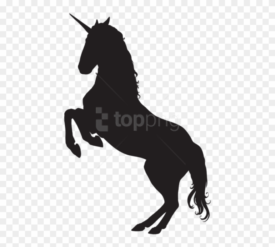 Free Png Unrn Silhouette Png - Unique Unicorn Svg Clipart