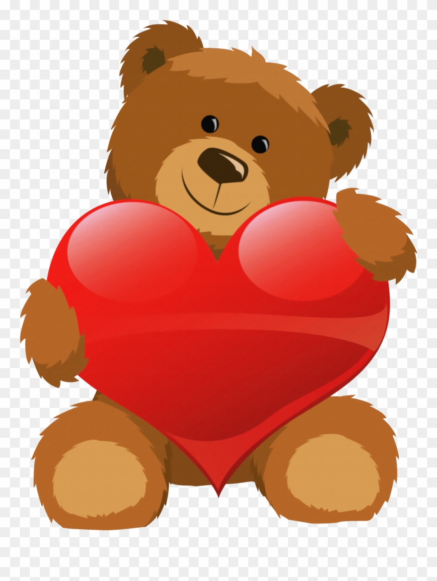 Clipart Of Bear, Heart And Teddy - Love You Honey Cartoon - Png Download