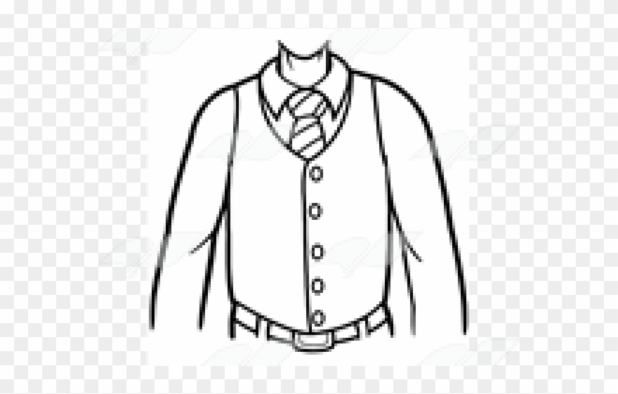 Tie Clipart Vest Tie - Sketch - Png Download