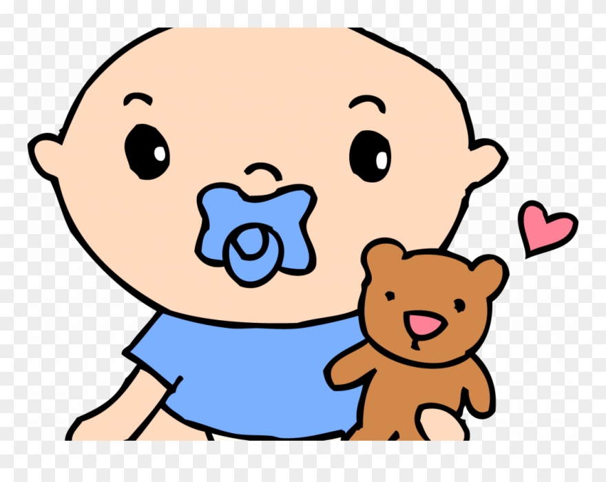 Download Baby Clipart Boy - Baby With Pacifier Clipart - Png Download