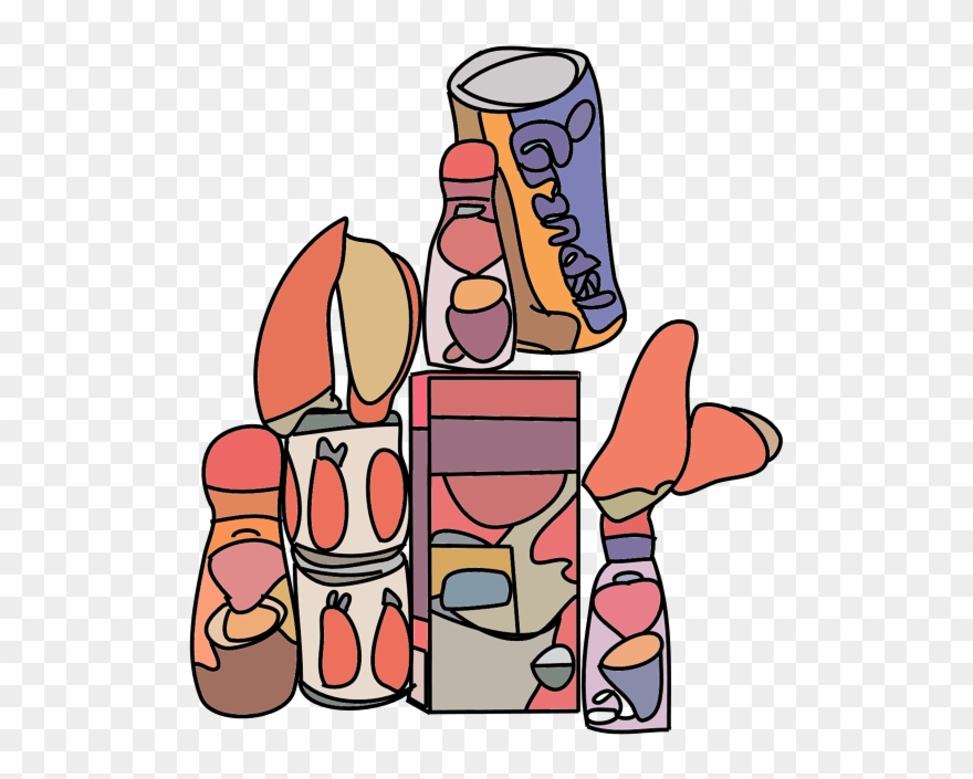 Collage Clipart Food Doodle - Png Download