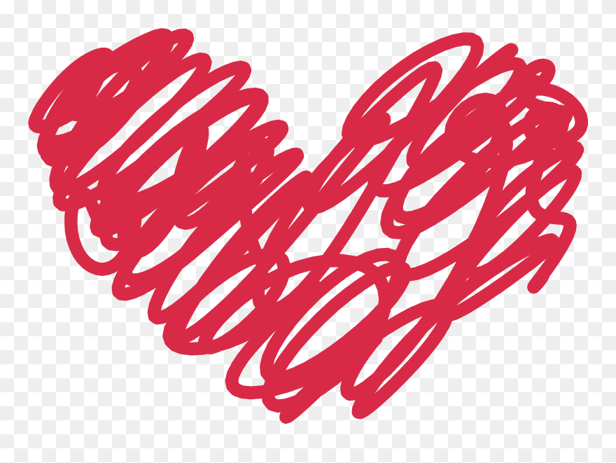 #ftestickers #clipart #doodle #heart #red - Doodle Heart Clipart - Png Download