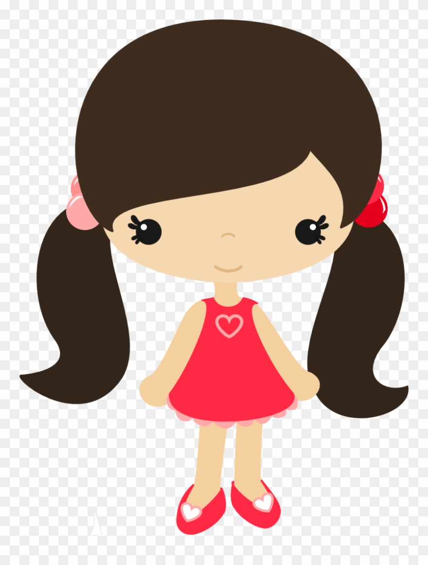 Cartoon Girl Clip Art - Little Girl Clipart - Png Download