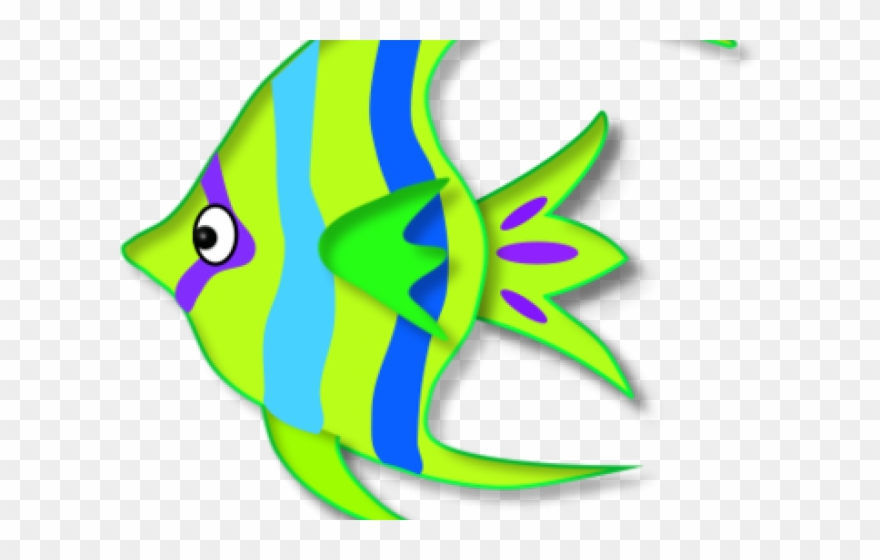 Cute Angelfish Cliparts - Colorful Clipart Fish - Png Download