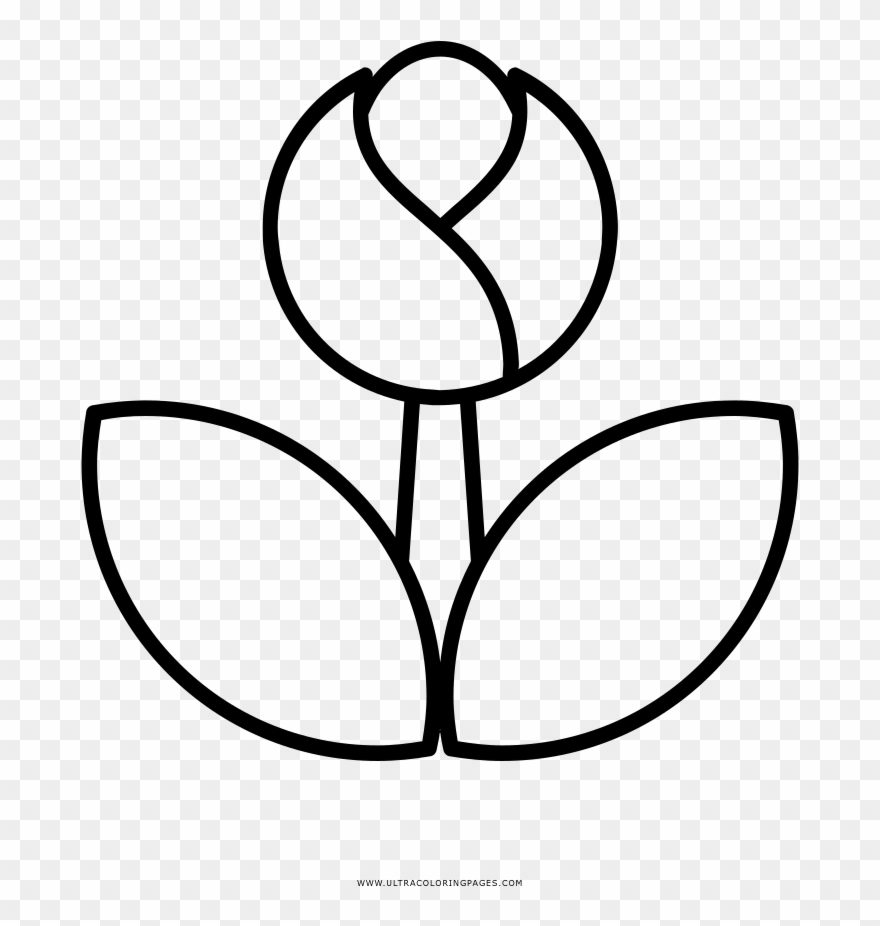 Flower Coloring Page - Line Art Clipart