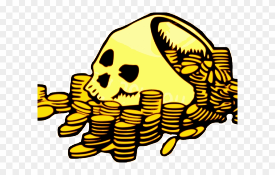 Pirate Clipart Sign - Pirate Gold Coins Clipart - Png Download