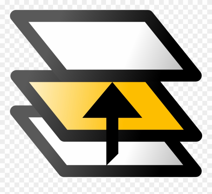 Inkscape Icons Layer Raise - Traffic Sign Clipart